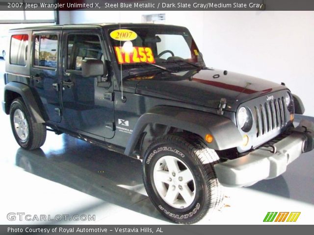 2007 Jeep Wrangler Unlimited X in Steel Blue Metallic