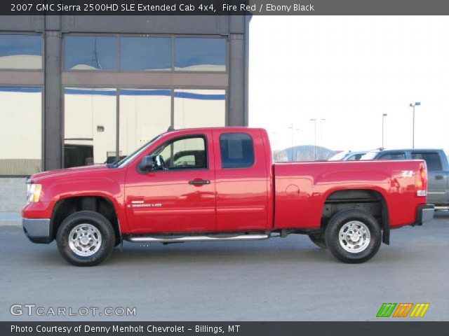 2007 GMC Sierra 2500HD SLE Extended Cab 4x4 in Fire Red