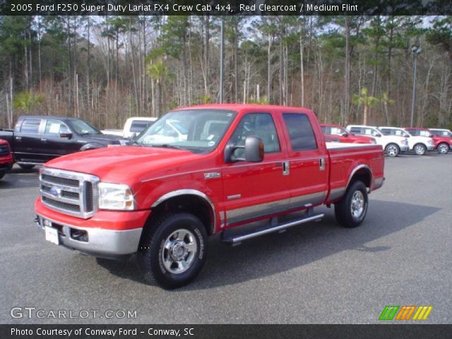 2005 Ford F250 Super Duty Lariat FX4 Crew Cab 4x4 in Red Clearcoat