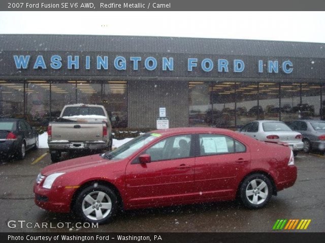 2007 Ford Fusion SE V6 AWD in Redfire Metallic