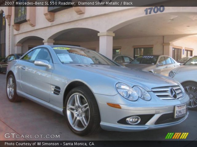 2007 Mercedes-Benz SL 550 Roadster in Diamond Silver Metallic