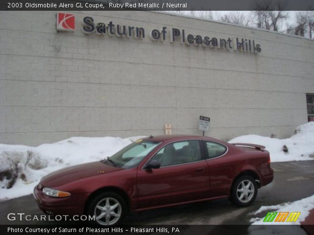 2003 Oldsmobile Alero GL Coupe in Ruby Red Metallic