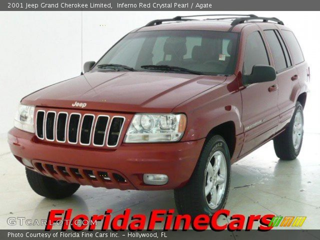 2001 Jeep Grand Cherokee Limited in Inferno Red Crystal Pearl