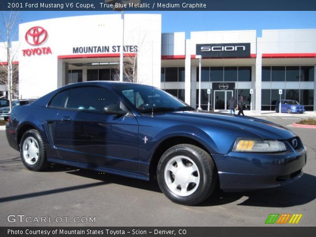 2001 Ford Mustang V6 Coupe in True Blue Metallic