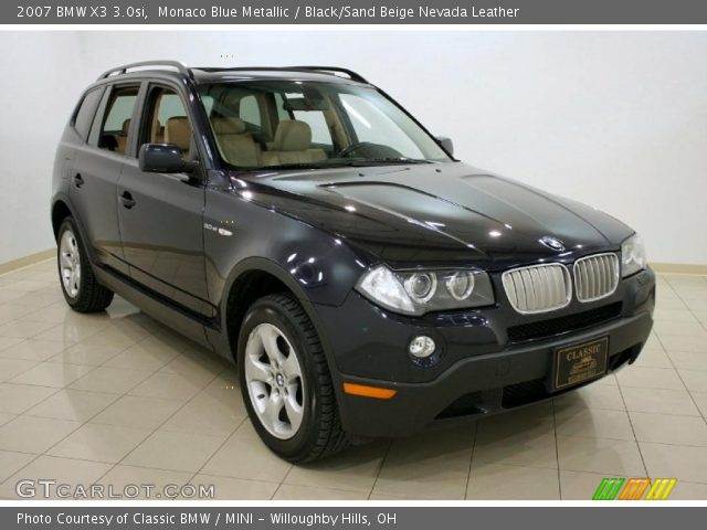 2007 BMW X3 3.0si in Monaco Blue Metallic