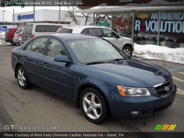 2007 Hyundai Sonata SE V6 in Silver Blue