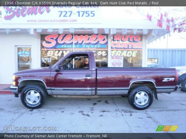 1996 Chevrolet C/K K1500 Silverado Regular Cab 4x4 in Dark Hunt Club Red Metallic