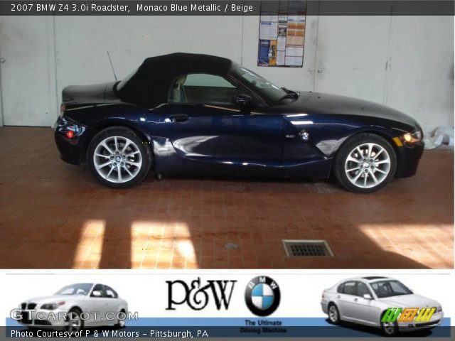 2007 BMW Z4 3.0i Roadster in Monaco Blue Metallic