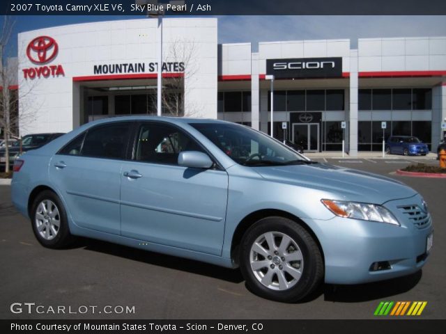 2007 Toyota Camry XLE V6 in Sky Blue Pearl