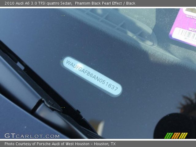 2010 Audi A6 3.0 TFSI quattro Sedan in Phantom Black Pearl Effect