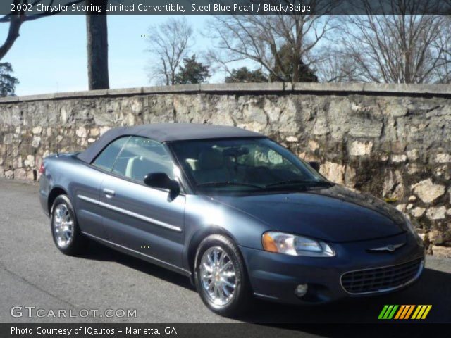 2002 Chrysler Sebring Limited Convertible in Steel Blue Pearl