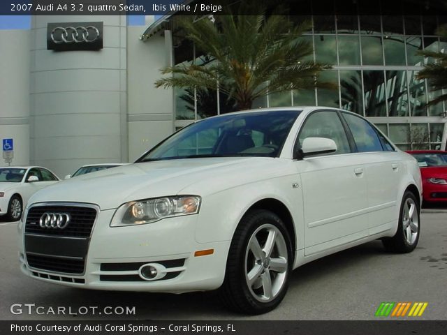 2007 Audi A4 3.2 quattro Sedan in Ibis White