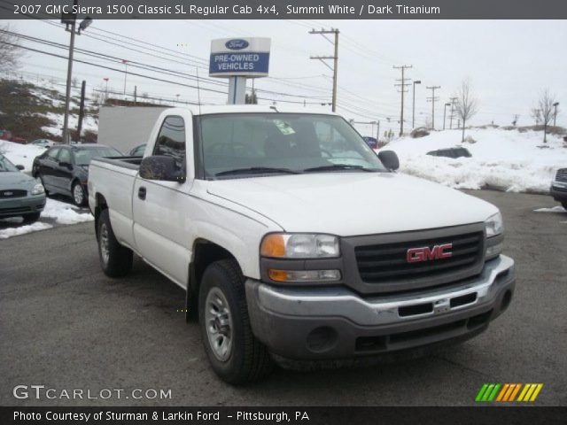 2007 GMC Sierra 1500 Classic SL Regular Cab 4x4 in Summit White