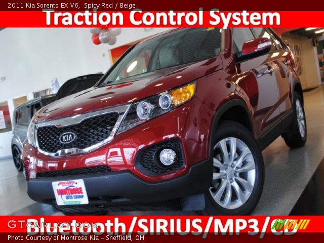 2011 Kia Sorento EX V6 in Spicy Red