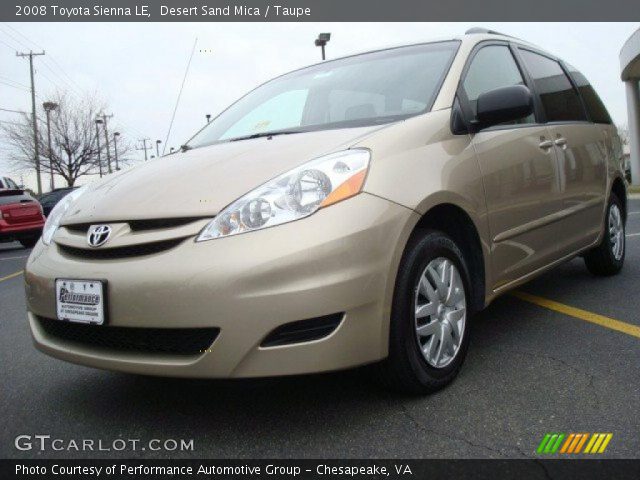 2008 Toyota Sienna LE in Desert Sand Mica
