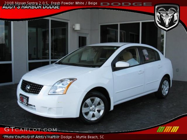2008 Nissan Sentra 2.0 S in Fresh Powder White