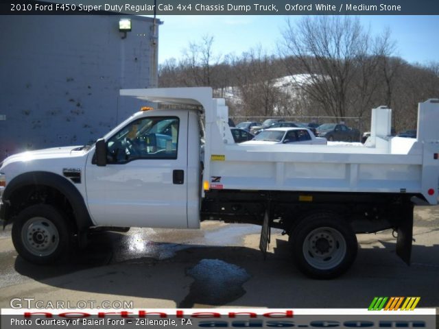 2010 Ford F450 Super Duty Regular Cab 4x4 Chassis Dump Truck in Oxford White