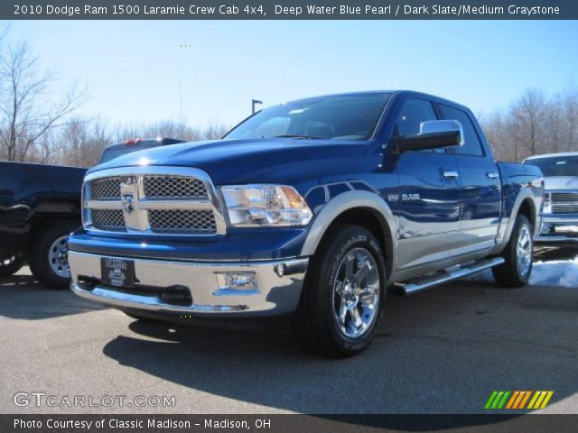 2010 Dodge Ram 1500 Laramie Crew Cab 4x4 in Deep Water Blue Pearl