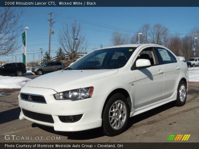 2008 Mitsubishi Lancer GTS in Wicked White