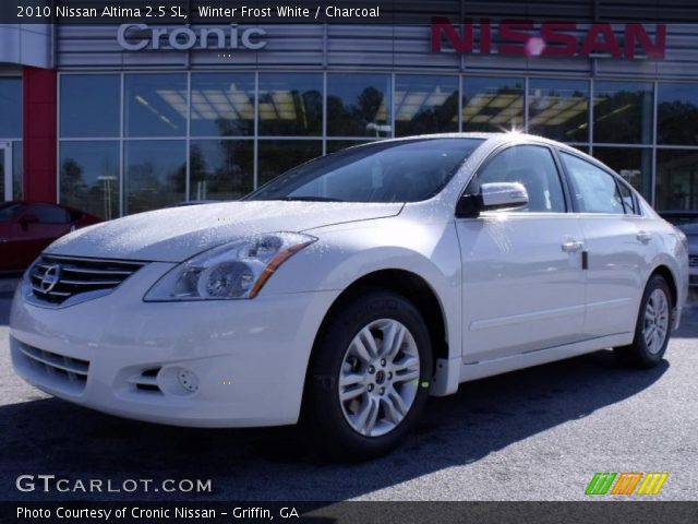 Winter Frost White 2010 Nissan Altima 2.5 SL with Charcoal interior 2010 