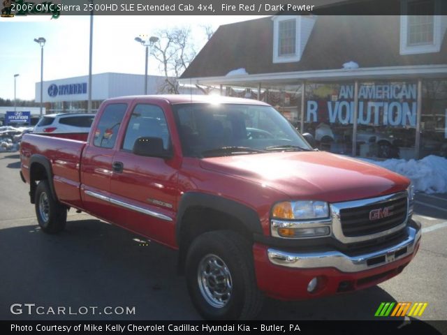 2006 GMC Sierra 2500HD SLE Extended Cab 4x4 in Fire Red