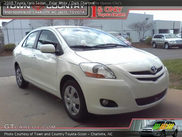 2008 Toyota Yaris Sedan in Polar White