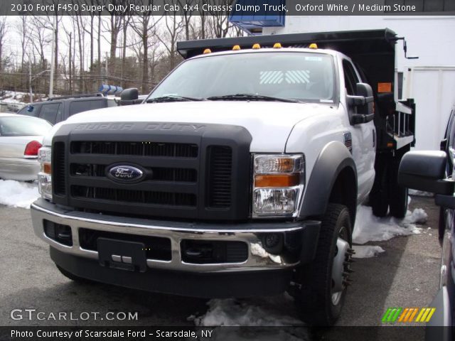 2010 Ford F450 Super Duty Regular Cab 4x4 Chassis Dump Truck in Oxford White