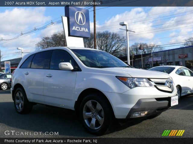 2007 Acura MDX Sport in Aspen White Pearl