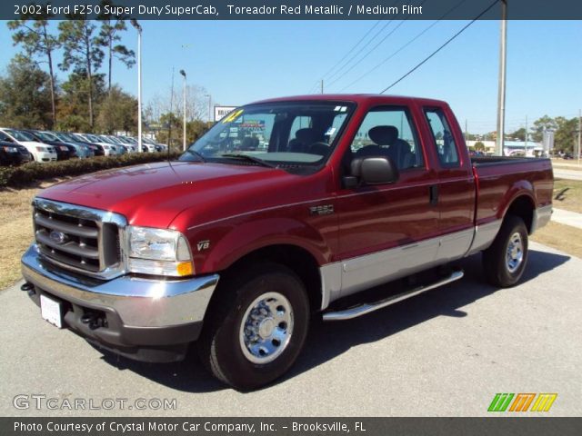 2002 Ford F250 Super Duty SuperCab in Toreador Red Metallic