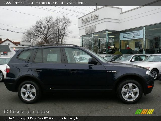 2007 BMW X3 3.0si in Monaco Blue Metallic