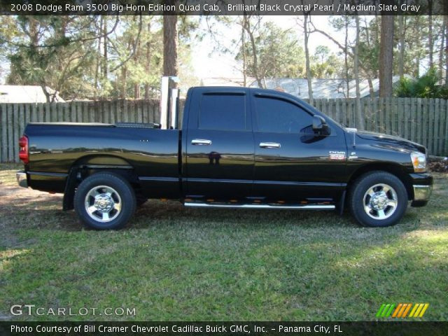 2008 Dodge Ram 3500 Big Horn Edition Quad Cab in Brilliant Black Crystal Pearl