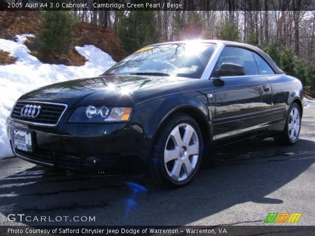 2005 Audi A4 3.0 Cabriolet in Cambridge Green Pearl