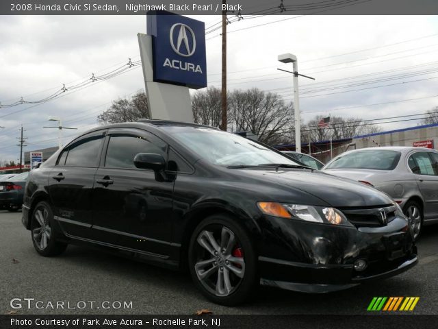 2008 Honda Civic Si Sedan in Nighthawk Black Pearl