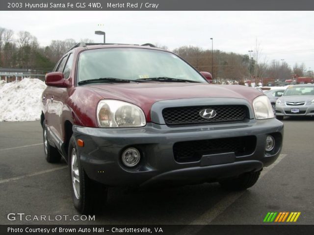 2003 Hyundai Santa Fe GLS 4WD in Merlot Red