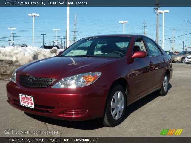 2003 Toyota Camry LE in Salsa Red Pearl