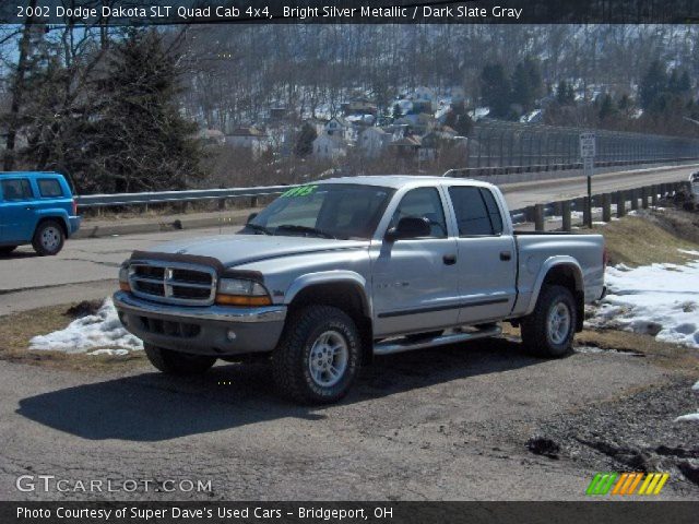 2002 Dodge Dakota SLT Quad Cab 4x4 in Bright Silver Metallic