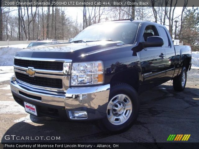 2008 Chevrolet Silverado 2500HD LTZ Extended Cab 4x4 in Black