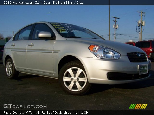 2010 Hyundai Accent GLS 4 Door in Platinum Silver