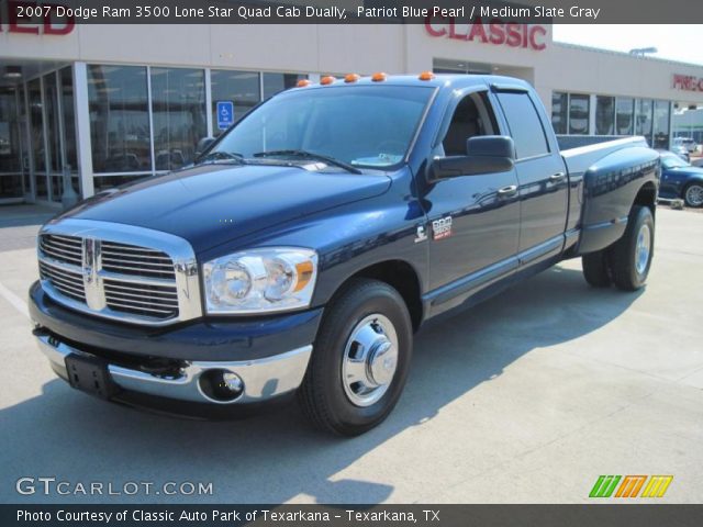 2007 Dodge Ram 3500 Lone Star Quad Cab Dually in Patriot Blue Pearl