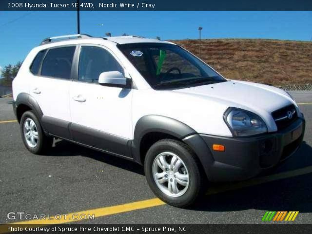 2008 Hyundai Tucson SE 4WD in Nordic White