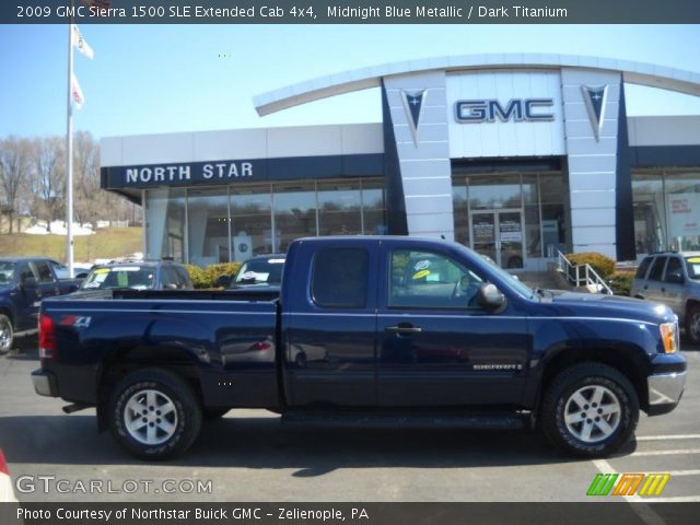 2009 GMC Sierra 1500 SLE Extended Cab 4x4 in Midnight Blue Metallic