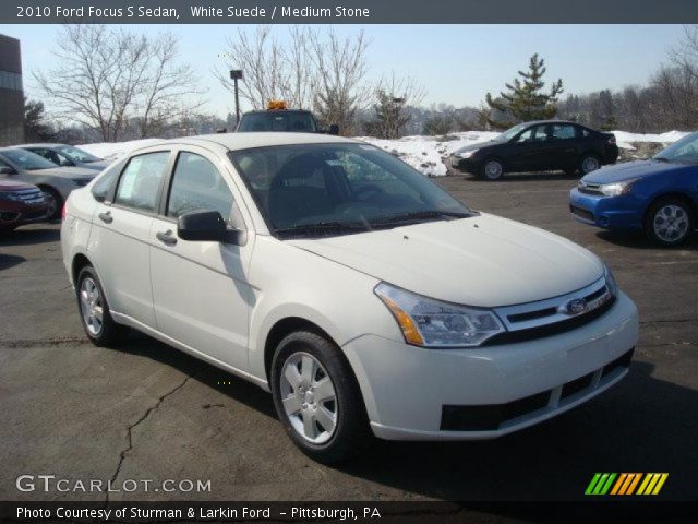 2010 Ford Focus S Sedan in White Suede