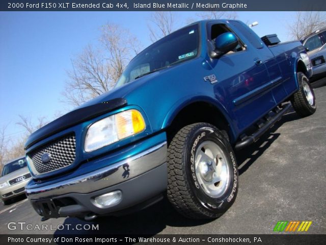 2000 Ford F150 XLT Extended Cab 4x4 in Island Blue Metallic