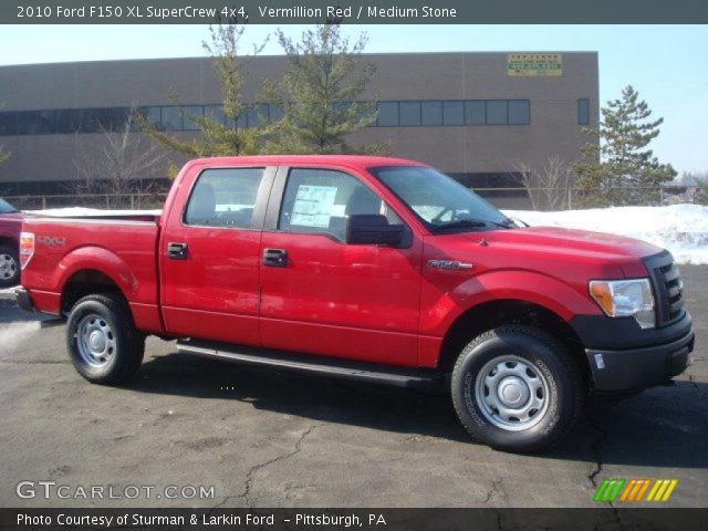2010 Ford F150 XL SuperCrew 4x4 in Vermillion Red