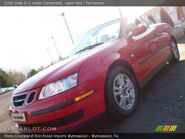 2005 Saab 9-3 Linear Convertible in Laser Red