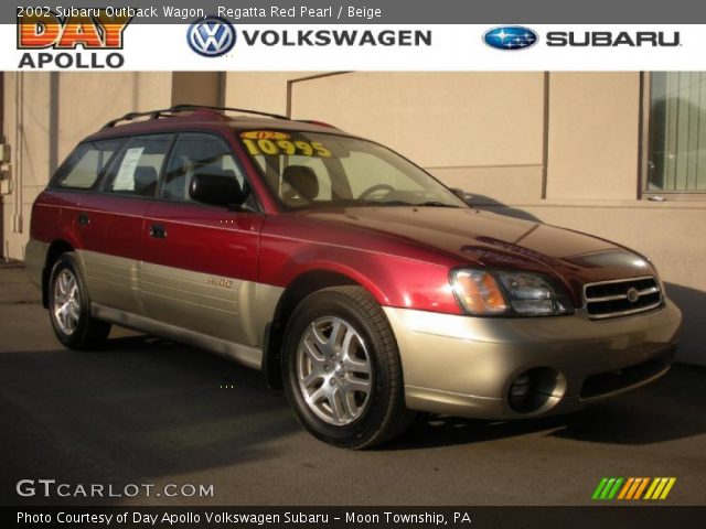 2002 Subaru Outback Wagon in Regatta Red Pearl