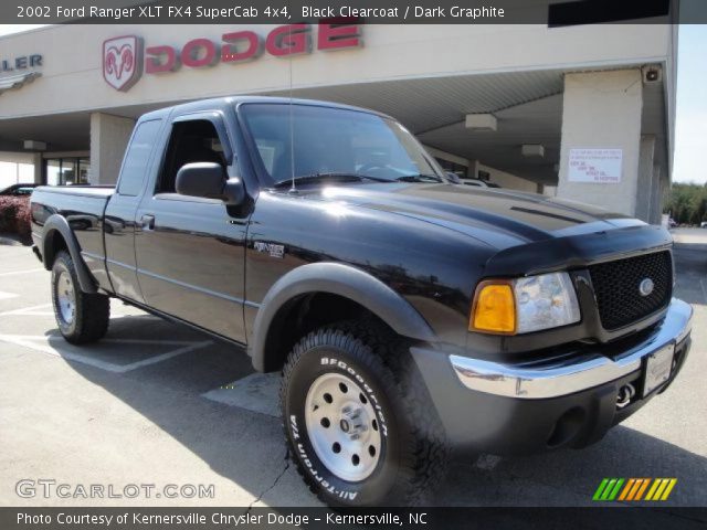 2002 Ford Ranger XLT FX4 SuperCab 4x4 in Black Clearcoat