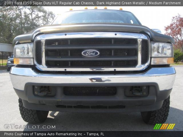 2003 Ford F350 Super Duty XLT Regular Cab Chassis in Dark Highland Green Metallic