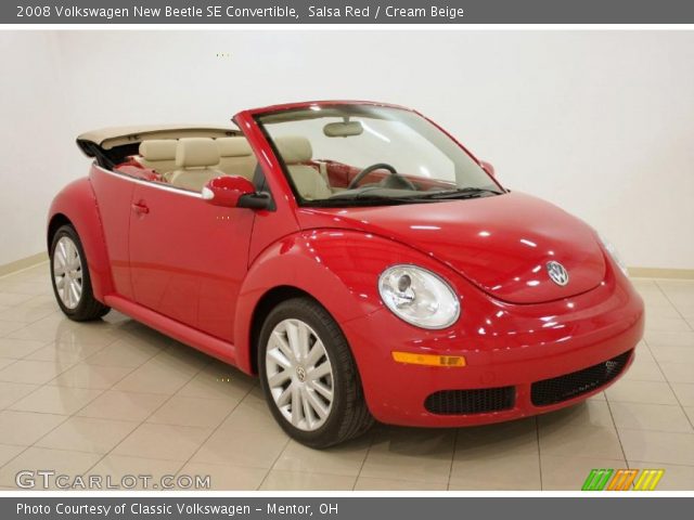 2008 Volkswagen New Beetle SE Convertible in Salsa Red