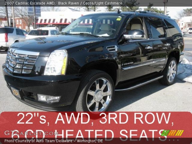 2007 Cadillac Escalade AWD in Black Raven